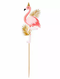 12 tropiske flamingo-trehakker 13 cm