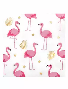 20 tropiske flamingo papirservietter 33 x 33 cm