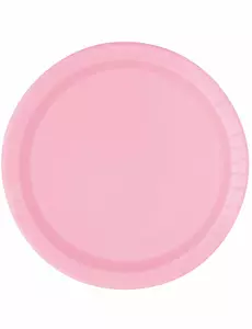 16 Light Pink Paper Plates 21.9 cm