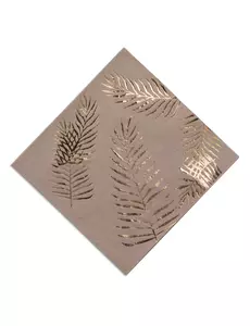 16 Kraft Paper Napkins Golden Palm 33 x 33 cm