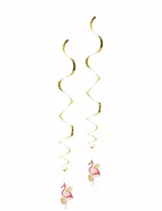 2 tropiske flamingo-hengende dekorasjoner 85 cm