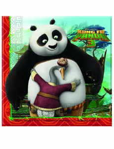 20 Kung Fu Panda 3 papirservietter 33 x 33 cm