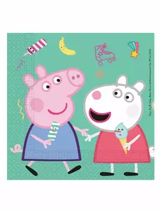 20 Peppa Gris papirservietter 33 x 33 cm
