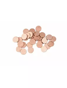 24 runde bordkonfetti i roségull 1,2 cm