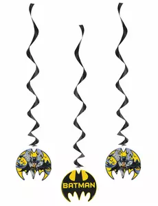 3 Batman hengende spiraldekorasjoner
