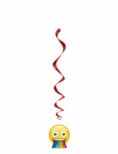 3 Emoji Regnbue Spiral Anheng 66 cm
