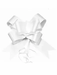 4 white pull knots 15 cm