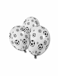 5 lateksballonger fotballer 30 cm