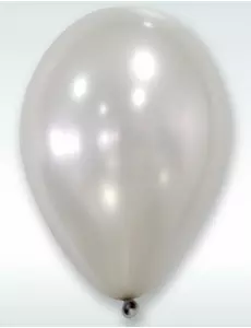 50 Metallic Silver Balloons 30 cm