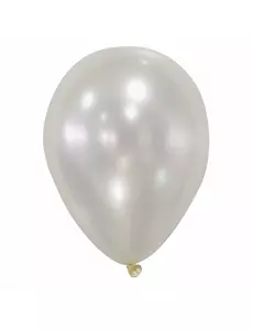 50 metallic ivory balloons 30 cm