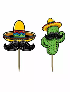 50 meksikanske Fiesta-pappplukkere 7 cm
