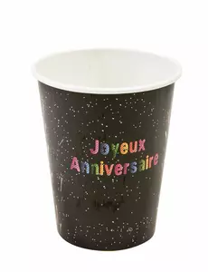 6 fyrverkeri bursdags pappkopper 25 cl
