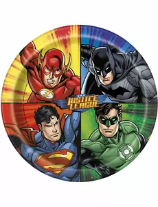 8 Justice League 23 cm papirtallerkener