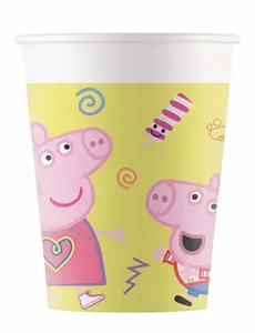 8 Peppa Gris 200 ml papirkopper
