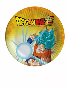 8 små Dragon Ball Super-papirtallerkener 18 cm
