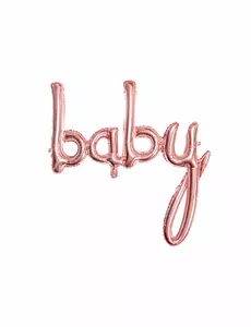 Baby folieballong i roségull 73,5 x 75,5 cm