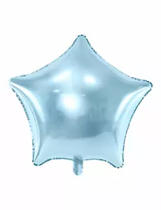 Turkis stjernefolieballong 45 cm