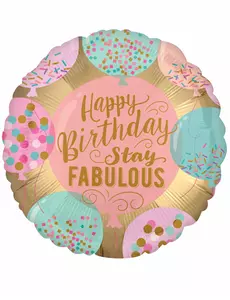 Happy Birthday pink foil balloon 43 cm