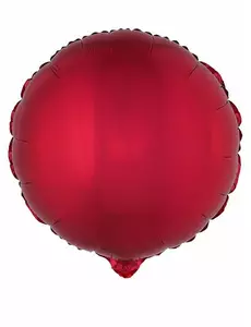 Rød rund aluminiumsballong 45 cm