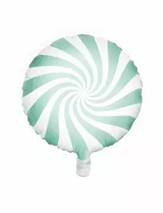 Folieballong med kjærlighet på pinne, mintgrå og hvit, 45 cm