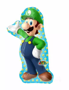 Luigi Super Mario Bros folieballong 50 x 96 cm