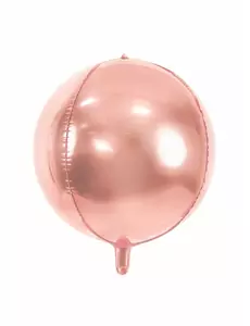 40 cm metallisk roségull foliekuleballong