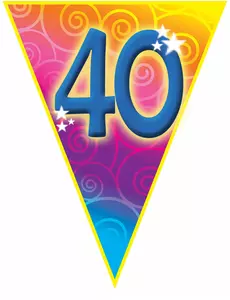 40 year old bunting garland 5 m