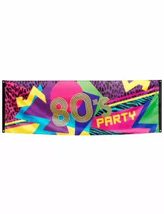 80-talls festbanner i stoff, 74 x 220 cm
