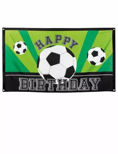 Bursdagsbanner med fotballfest, 90 x 150 cm