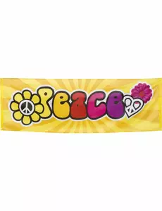 Hippie Flower Power-stoffbanner