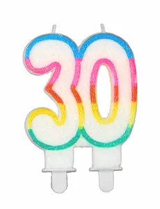 Birthday candle number 30