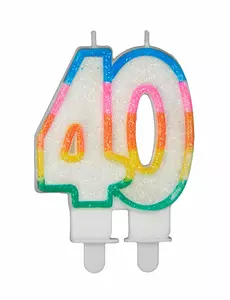 Birthday candle number 40