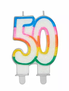 Birthday candle number 50