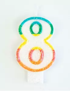 Bursdagslys nummer 8 7,5 cm