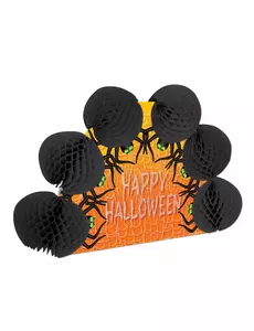 Glad Halloween-edderkopp i midten 15 x 21 cm
