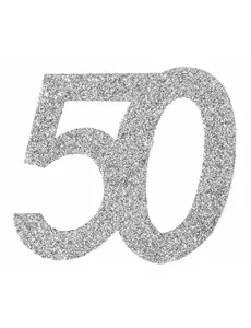 6 stk. 50-årsdagskonfetti 5 x 5 cm