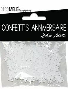 Hvit bursdagskonfetti