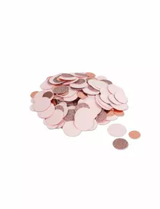 Metallisk konfetti i roségull og rosa glitter 14 g