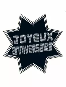 VIP Happy Birthday Star Cutout 34 x 32 cm