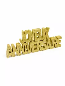 Happy Birthday Gold Table Decoration