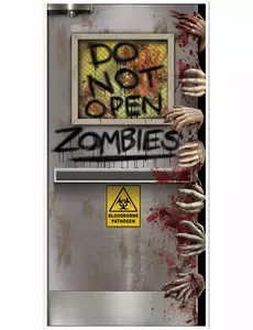 Dørdekorasjon til zombielaboratorium 76 x 152 cm
