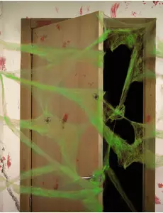 Grønt spindelvev med edderkopper 20g Halloween