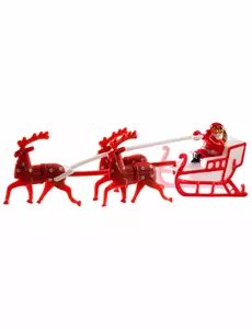 Julenissen med slede kakedekorasjon 14 cm