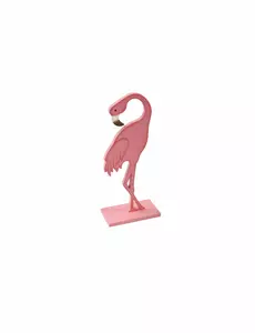 Treflamingo på rosa base 15 cm
