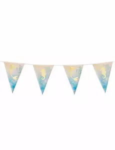 Plastgirlander 10 vimpler Havfrue Lagune 30 x 20 cm