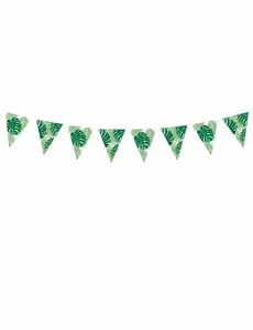 Tropisk bladpappvimpelgirlander 15 cm x 1,3 m