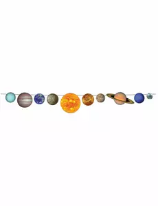 Solar system cardboard garland 2.43 m
