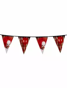 Plastgirlander Skremmende Klovn 30 cm x 6 m