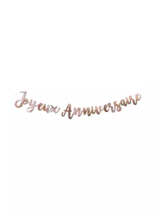 Rose gold Happy Birthday garland 1.80 m