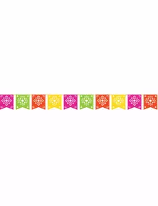 Fiesta flerfarget girlander 25 cm x 23 cm